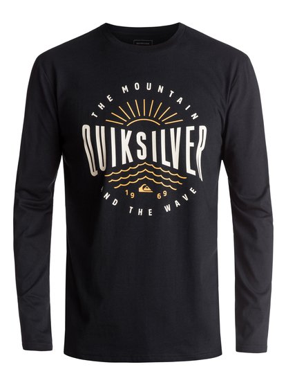 quiksilver, Лонгслив Classic Mad Wave, BLACK (kvj0) Classic Mad Wave - Long Sleeve T-Shirt EQYZT04561