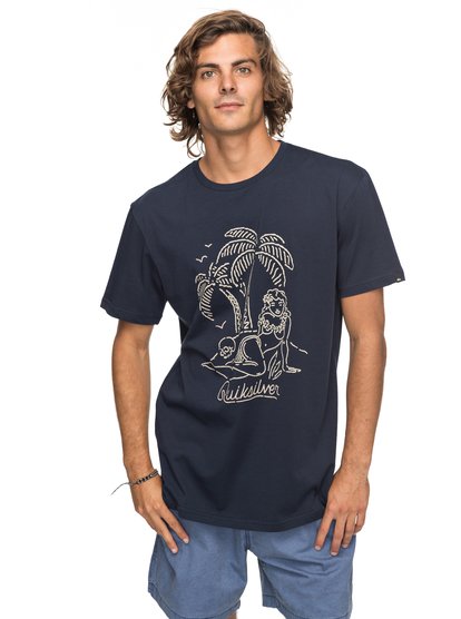 quiksilver, Футболка Classic Sayin, NAVY BLAZER (byj0) SS CLASSIC JUST SAYIN EQYZT04776