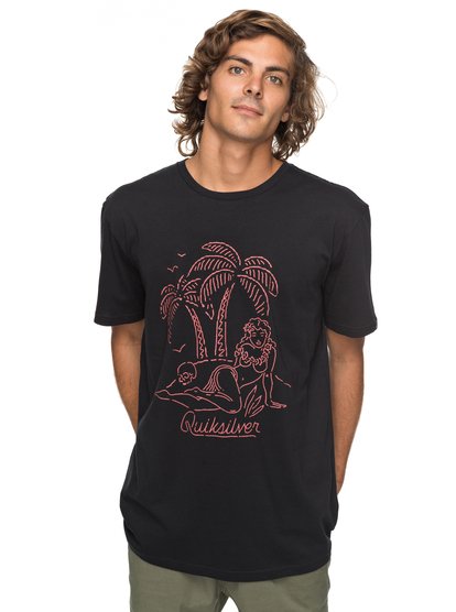 quiksilver, Футболка Classic Sayin, BLACK (kvj0) SS CLASSIC JUST SAYIN EQYZT04776