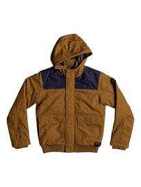 quiksilver, Бомбер Brooks Island DWR, RUBBER (cpp0) Brooks Island DWR - Water-Repellent Hooded Bomber Jacket EQBJK03125