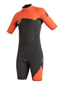 quiksilver, Короткий гидрокостюм на спинной молнии для мальчиков Syncro 2/2mm, FLAME (nmj0) Syncro 2/2mm - Back Zip Springsuit EQBW503002