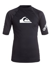 quiksilver, Гидромайка с коротким рукавом для мальчиков All Time, BLACK (kvd0) All Time - Short Sleeve Rash Vest EQBWR03006