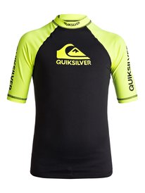 quiksilver, Гидрофутболка с коротким рукавом On Tour UPF 50, SAFETY YELLOW/ BLACK (xggk) ON TOUR BOYS SS EQBWR03039