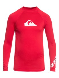 quiksilver, Гидрофутболка с длинным рукавом All Time UPF 50, QUIK RED (rqr0) All Time - Long Sleeve UPF 50 Rash Vest EQBWR03047