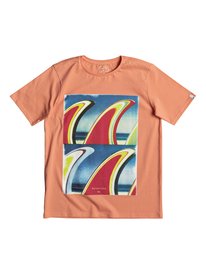 quiksilver, Футболка Classic Fin Fanatic, CADMIUM ORANGE (nhj0) SS CLASSIC TEE FIN FANATIC YOU EQBZT03673