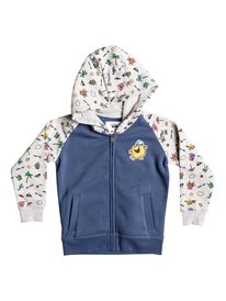 quiksilver, Толстовка на молнии Mr Men Ed, DARK DENIM (brq0) Mr Men Ed - Zip-Up Hoodie EQKFT03212