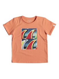 quiksilver, Футболка Classic Fin Fanatic, CADMIUM ORANGE (nhj0) SS CLASSIC TEE FIN FANATIC BO EQKZT03192