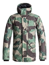 quiksilver, Парка Ice Punch, GRAPE LEAF SCRATCH CAMO (cre7) Ice Punch - Waterproof Parka Jacket EQYJK03336