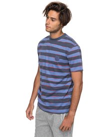 quiksilver, Футболка Allover Mad Wax, VINTAGE INDIGO MAD WAX STRIPES (byl6) SS ALLOVER PRINT MAD WAX EQYKT03690