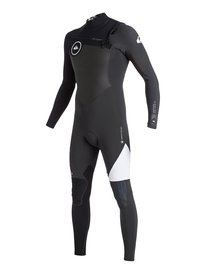quiksilver, Длинный мужской гидрокостюм (фулсьют) с нагрудной молнией Highline Performance 3/2mm, BLACK/WHITE (xkkw) Highline Performance 3/2mm - Chest Zip Full Wetsuit EQYW103019