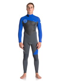 quiksilver, Гидрокостюм с молнией на спине 4/3mm Syncro Series, GUN METAL/ HV ROYAL/ WHITE (xkpw) 4/3 SYNCRO SERIES BZ GBS EQYW103041