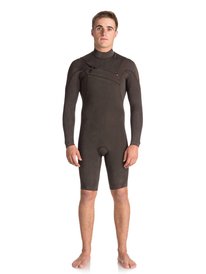 quiksilver, Гидрокостюм с молнией на груди 2/2mm Quiksilver Originals Monochrome, SEAL BROWN (ktq0) 2/2 Q.O. MONOCH AZIP LS SP GBS EQYW403008