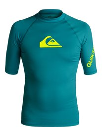 quiksilver, Мужская гидромайка с коротким рукавом All Time, MOROCCO BLUE (bsg0) All Time - Short Sleeve Rash Vest EQYWR03033