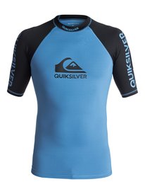 quiksilver, Гидрофутболка с коротким рукавом On Tour UPF 50, BRILLIANT BLUE/ BLACK (xbbk) ON TOUR SS EQYWR03075
