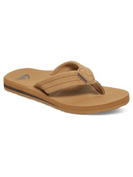 quiksilver, Boy's 8-16 Carver Suede Sandals, TAN - SOLID (tkd0) CARVER SUEDE YOUTH AQBL100007