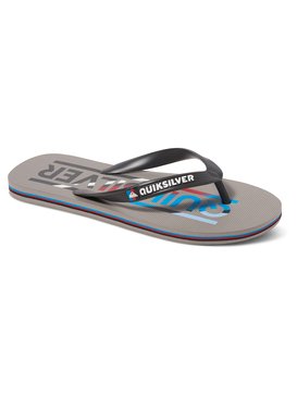 quiksilver, Molokai Wordmark - Sandalen, GREY/GREY/BLUE (xssb) Molokai Wordmark - Flip-Flops AQBL100039