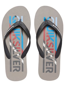 quiksilver, Molokai Wordmark - Sandalen, GREY/GREY/BLUE (xssb) Molokai Wordmark - Flip-Flops AQBL100039