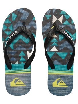 quiksilver, Molokai Slab Lapu - Flip-Flops, BLACK/GREEN/GREEN (xkgg) Molokai Slab Lapu - Flip-Flops AQBL100199
