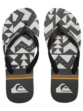 quiksilver, Molokai Slab Lapu - Tongs, BLACK/WHITE/ORANGE (xkwn) Molokai Slab Lapu - Flip-Flops AQBL100199