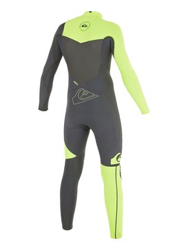 quiksilver, AG47 Performance 4/3mm - Combinaison zip poitrine, GRAPHITE/ F. LEMON (xkkg) AG47 Performance 4/3mm - Chest Zip Wetsuit AQBW103020