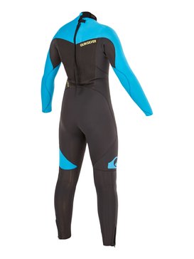 quiksilver, Syncro GBS 4/3mm - Combinaison Back Zip, GRAPHITE/ CYAN (xkkb) Syncro GBS 4/3mm - Back Zip Wetsuit AQBW103024
