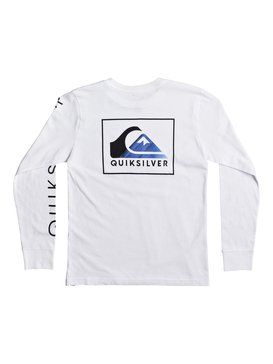 quiksilver, Boy's 8-16 Hold Down Long Sleeve Tee, WHITE (wbb0) HOLD DOWN L/S YOUTH BU1 AQBZT03306
