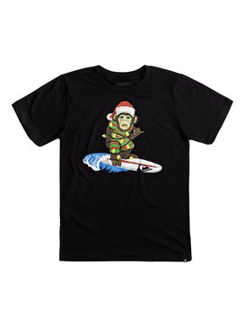 quiksilver, Boy's 8-16 Santa Surf Monkey Tee, BLACK (kvj0) SANTA SURF MONKEY BT0 AQBZT03316