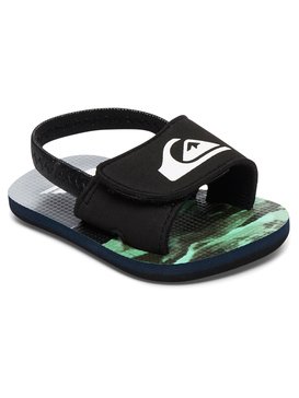 quiksilver, Baby Molokai Layback Slider Sandals, BLACK/GREEN/GREY (xkgs) Molokai Layback - Slider Sandals AQIL100003
