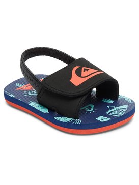 quiksilver, Baby Molokai Layback Slider Sandals, BLACK/ORANGE/BLUE (xknb) Molokai Layback - Slider Sandals AQIL100003
