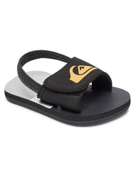 quiksilver, Baby Molokai Layback Slider Sandals, BLACK/WHITE/ORANGE (xkwn) Molokai Layback - Slider Sandals AQIL100003