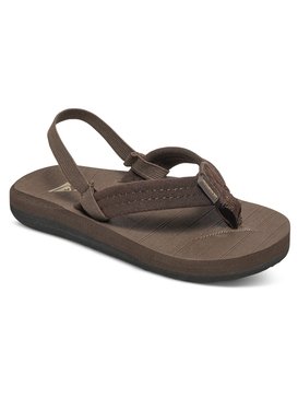 quiksilver, Boy's 2-7 Carver Suede Sandals, DEMITASSE - SOLID (ctk0) CARVER SUEDE TODDLER AQTL100003