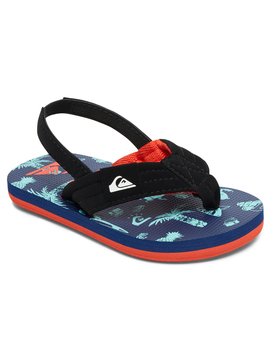 quiksilver, Boy's 2-7 Molokai Layback Sandals, BLACK/ORANGE/BLUE (xknb) Molokai Layback - Sandals AQTL100004
