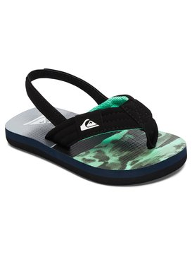 quiksilver, Boy's 2-7 Molokai Layback Sandals, BLACK/GREY/GREEN (xksg) Molokai Layback - Sandals AQTL100004