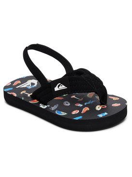 quiksilver, Toddlers Molokai Layback Sandals, BLACK/BLACK/WHITE (xkkw) Molokai Layback - Flip-Flops AQTL100056