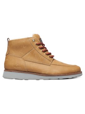 quiksilver, Sheffield - Boots en Cuir, TAN - SOLID (tkd0) Sheffield - Lace-Up Boots AQYB700018