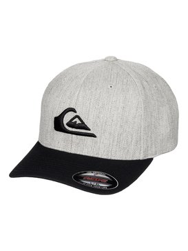 quiksilver, Mountain And Wave Flexfit Hat, MEDIUM GREY HEATHER (kpwh) Mountain And Wave - Flexfit Cap AQYHA03630
