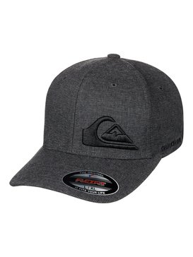 quiksilver, Men's Final Flexfit Hat, DARK CHARCOAL HEATHER (kyfh) FINAL AQYHA03924