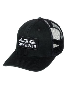 quiksilver, Wharf Beater Trucker Hat, BLACK (kvj0) WHARF BEATER AQYHA03996