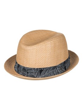 quiksilver, Schralpsten Straw Fedora, TOBACCO BROWN (cmk0) Schralpsten - Straw Fedora AQYHA04026