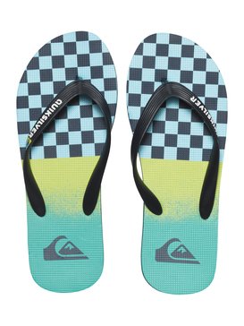 quiksilver, Molokai OG Scallop - Tongs, BLUE/BLUE/YELLOW (xbby) Molokai OG Scallop - Flip-Flops AQYL100215