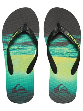 quiksilver, Molokai Hold Down - Tongs, BLACK/GREEN/GREEN (xkgg) Molokai Hold Down - Flip-Flops AQYL100409