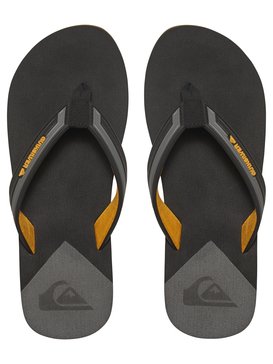 quiksilver, Molokai New Wave Deluxe - Tongs, GREY/GREY/ORANGE (xssn) Molokai New Wave Deluxe - Flip-Flops AQYL100413