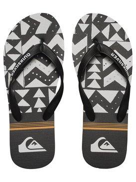 quiksilver, Molokai Slab Lapu - Tongs, BLACK/WHITE/ORANGE (xkwn) Molokai Slab Lapu - Flip-Flops AQYL100415