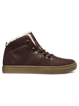 quiksilver, Jax - Baskets imitation cuir mi-Hautes, BROWN/BROWN/BROWN (xccc) Jax - Mid-Top Shoes AQYS100014