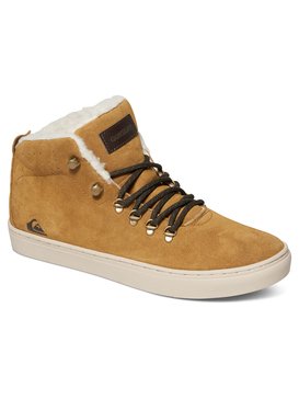 quiksilver, Jax - Baskets imitation cuir mi-Hautes, BROWN/BROWN/WHITE (xccw) Jax - Mid-Top Shoes AQYS100014