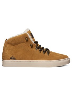 quiksilver, Jax - Baskets imitation cuir mi-Hautes, BROWN/BROWN/WHITE (xccw) Jax - Mid-Top Shoes AQYS100014
