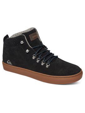 quiksilver, Jax - Baskets imitation cuir mi-Hautes, BLACK/BLACK/BROWN (xkkc) Jax - Mid-Top Shoes AQYS100014