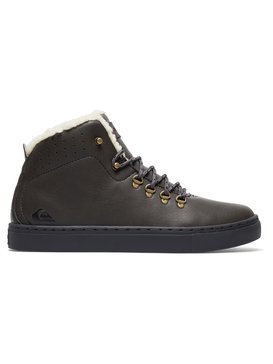 quiksilver, Jax - Baskets imitation cuir mi-Hautes, GREY/GREY/GREY (xsss) Jax - Mid-Top Shoes AQYS100014