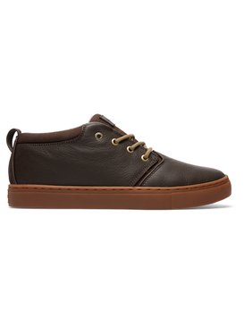 quiksilver, Griffin - Baskets imitation cuir basses, BROWN/BROWN/BROWN (xccc) Griffin - Mid-Top Shoes AQYS100020