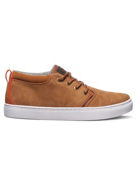 quiksilver, Griffin - Baskets imitation cuir basses, BROWN/BROWN/ORANGE (xccn) Griffin - Mid-Top Shoes AQYS100020